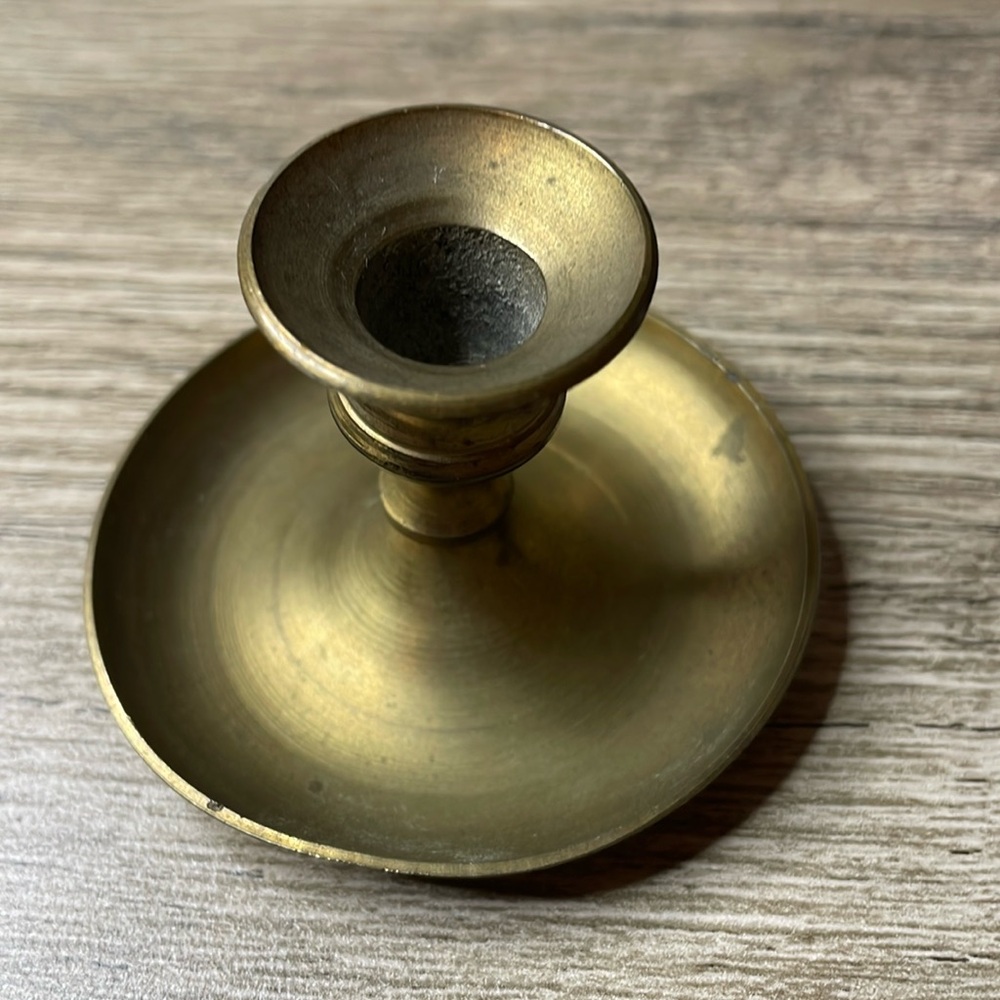 Mini Brass Candlestick Holder